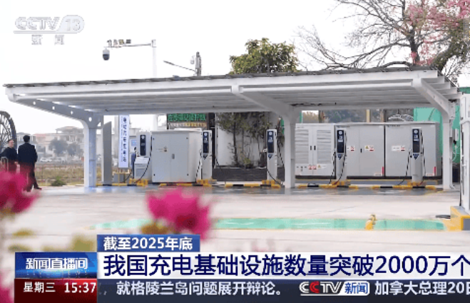 中國電動汽車充電設施數(shù)量突破2000萬個
